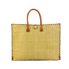 Zafran Solid Color Straw Beach Bag
