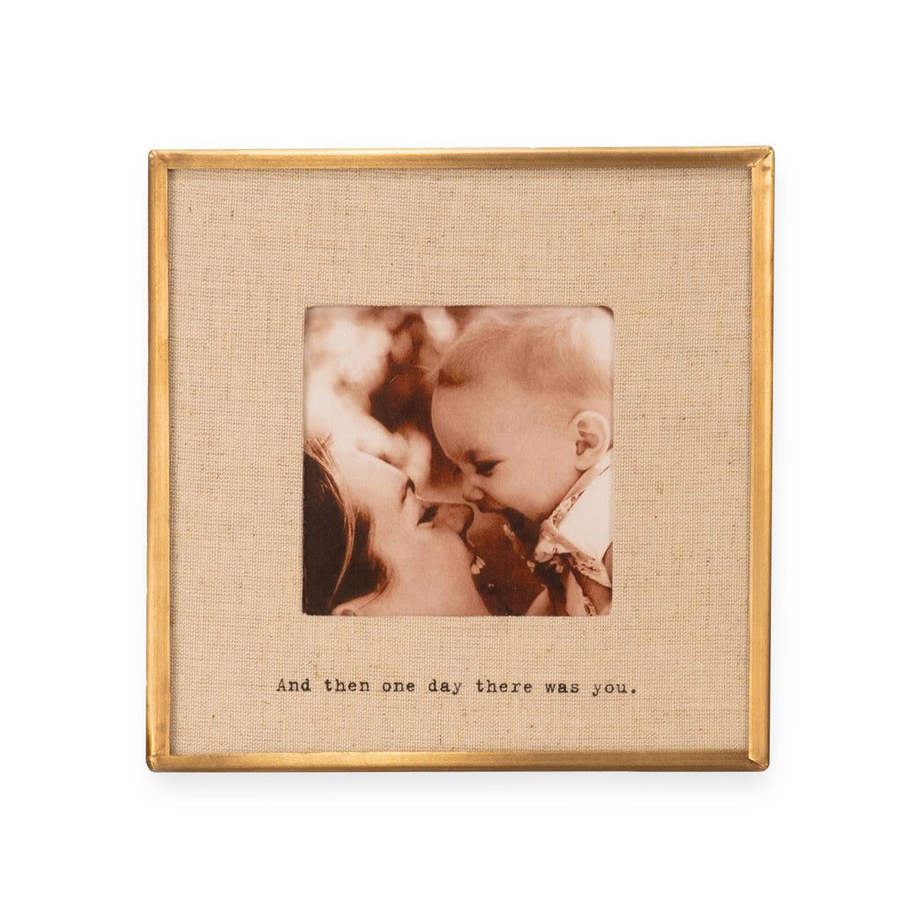 Square Brass Linen Frame