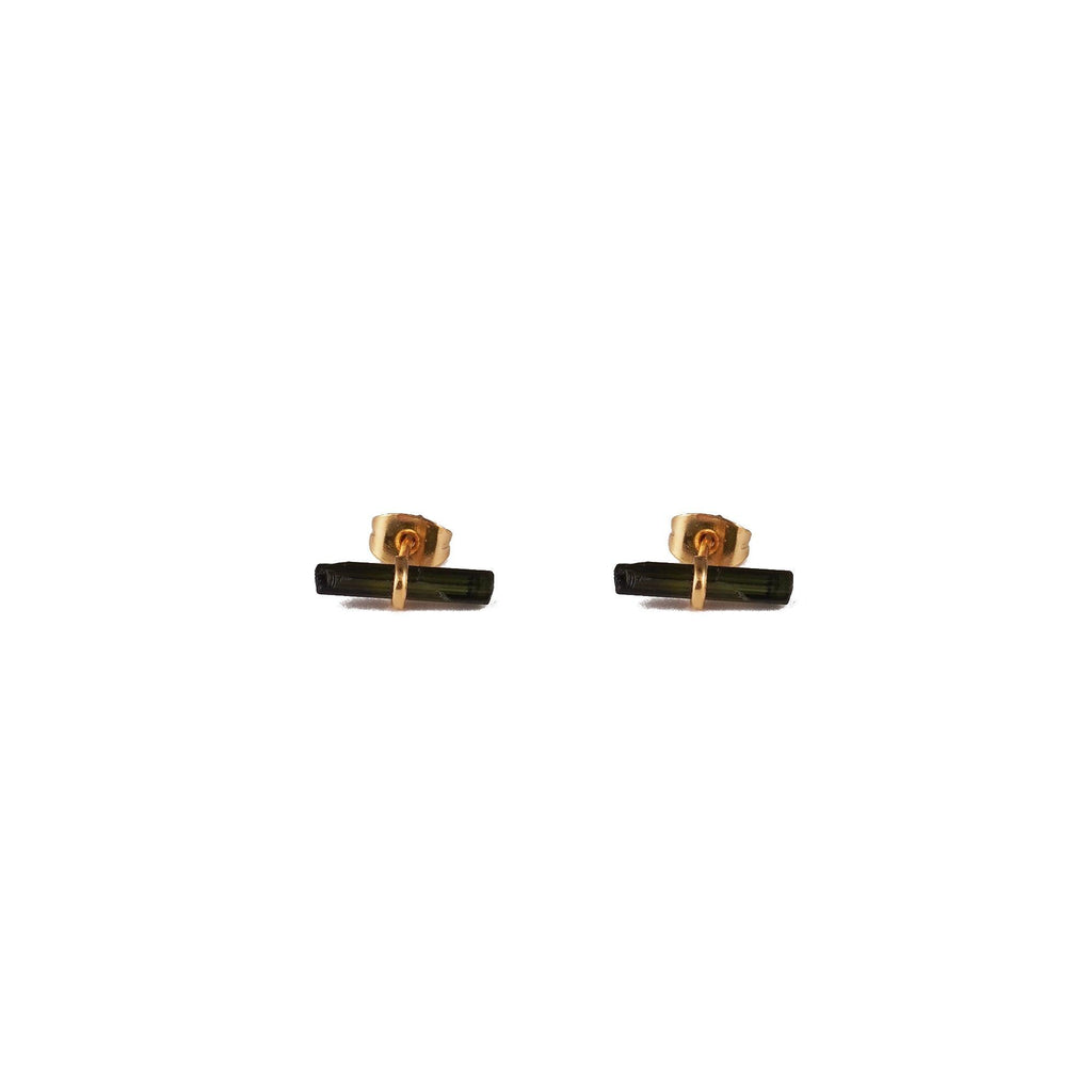 Multi Tourmaline Stud Earring