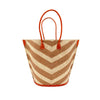 Santa Cruz Wide Stripe Chevron Straw Tote