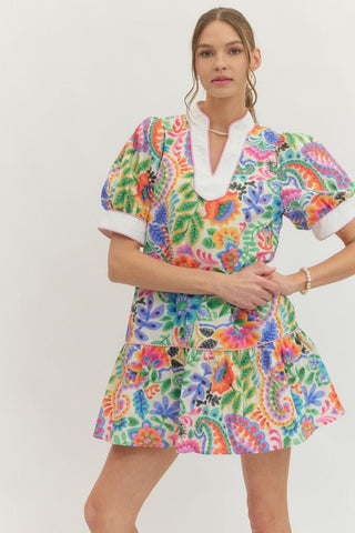 Tropical Mini Dress