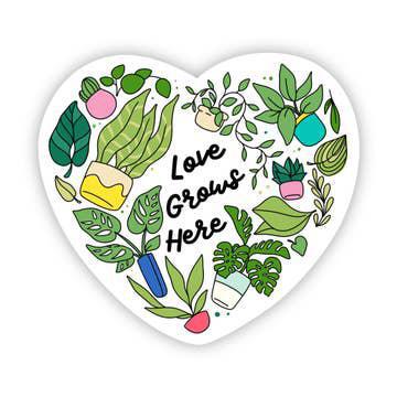 Love Grows Here Sticker