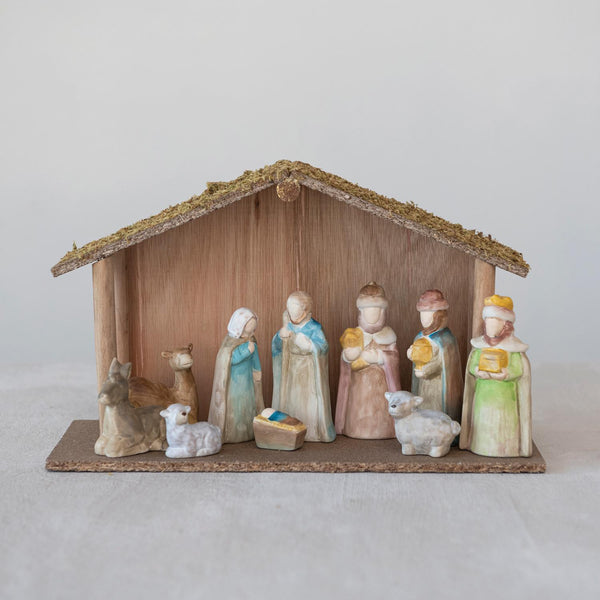 Wood Creche Nativity