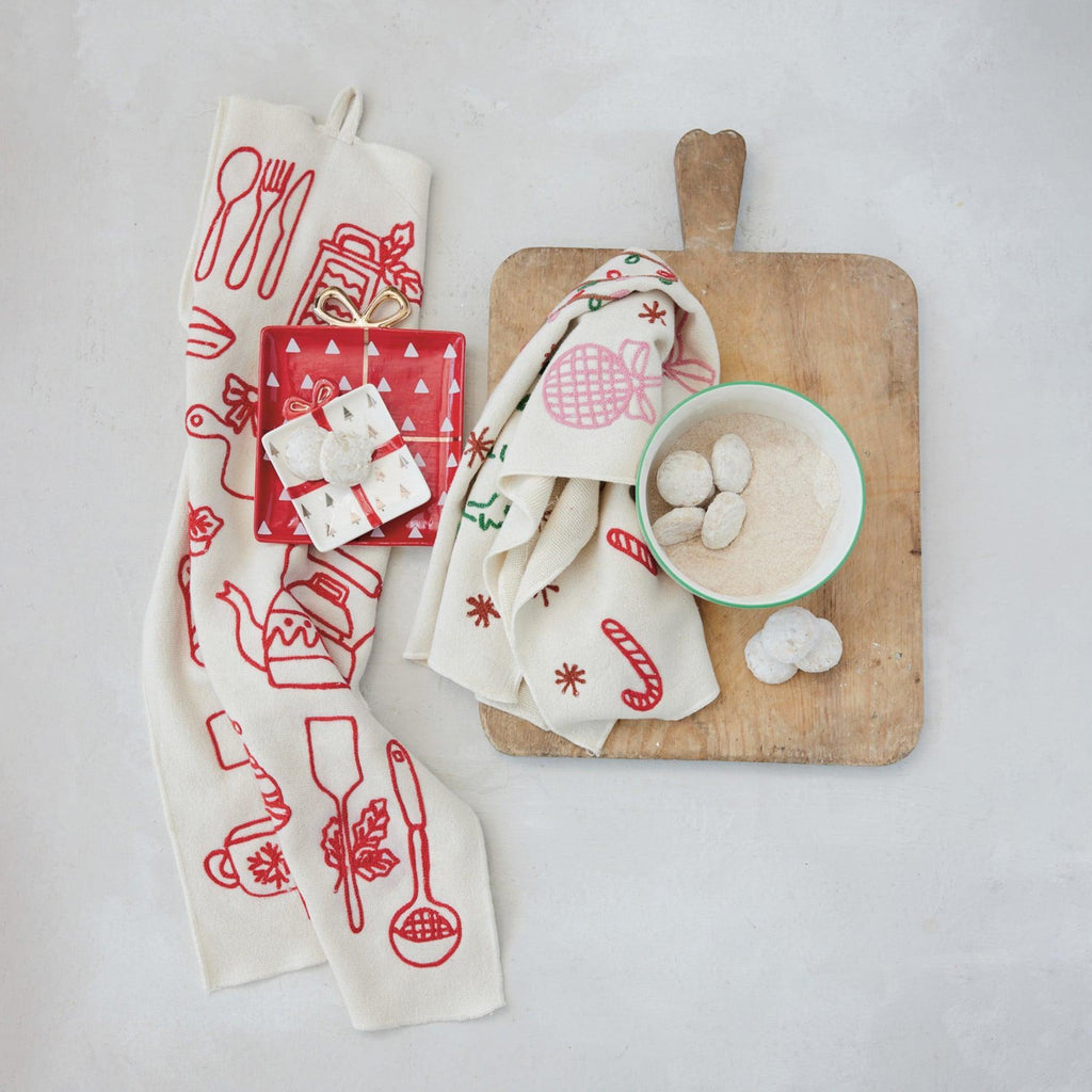 Holiday Stitch Terry Towel