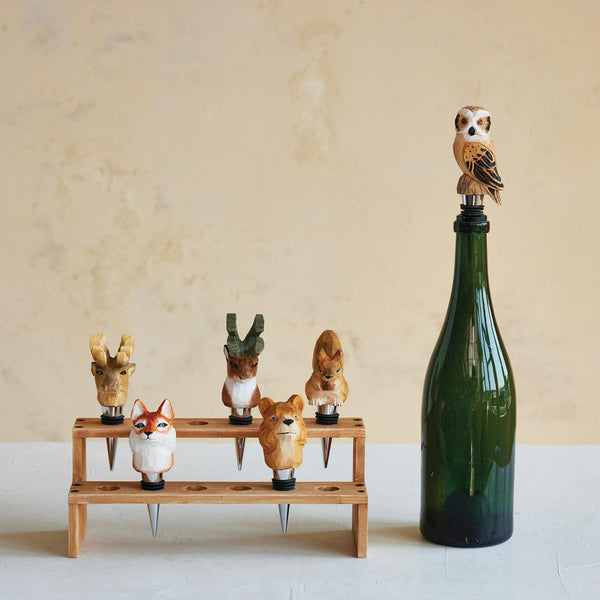 Critter Wood Bottle Stopper