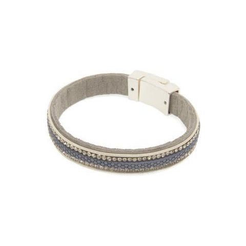 Leather Crystal Bracelet