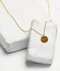 Gold Disc Pendant Necklace