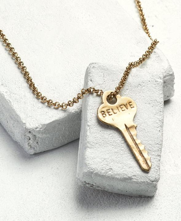 The Dainty XL Gold Key Necklace