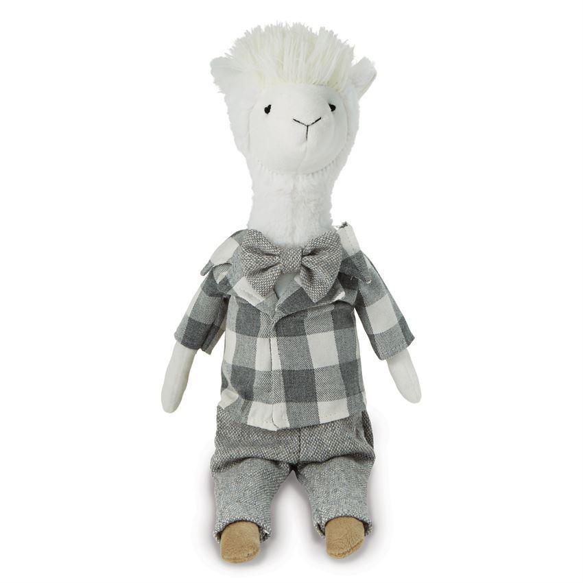 Plaid Plush Llama Doll
