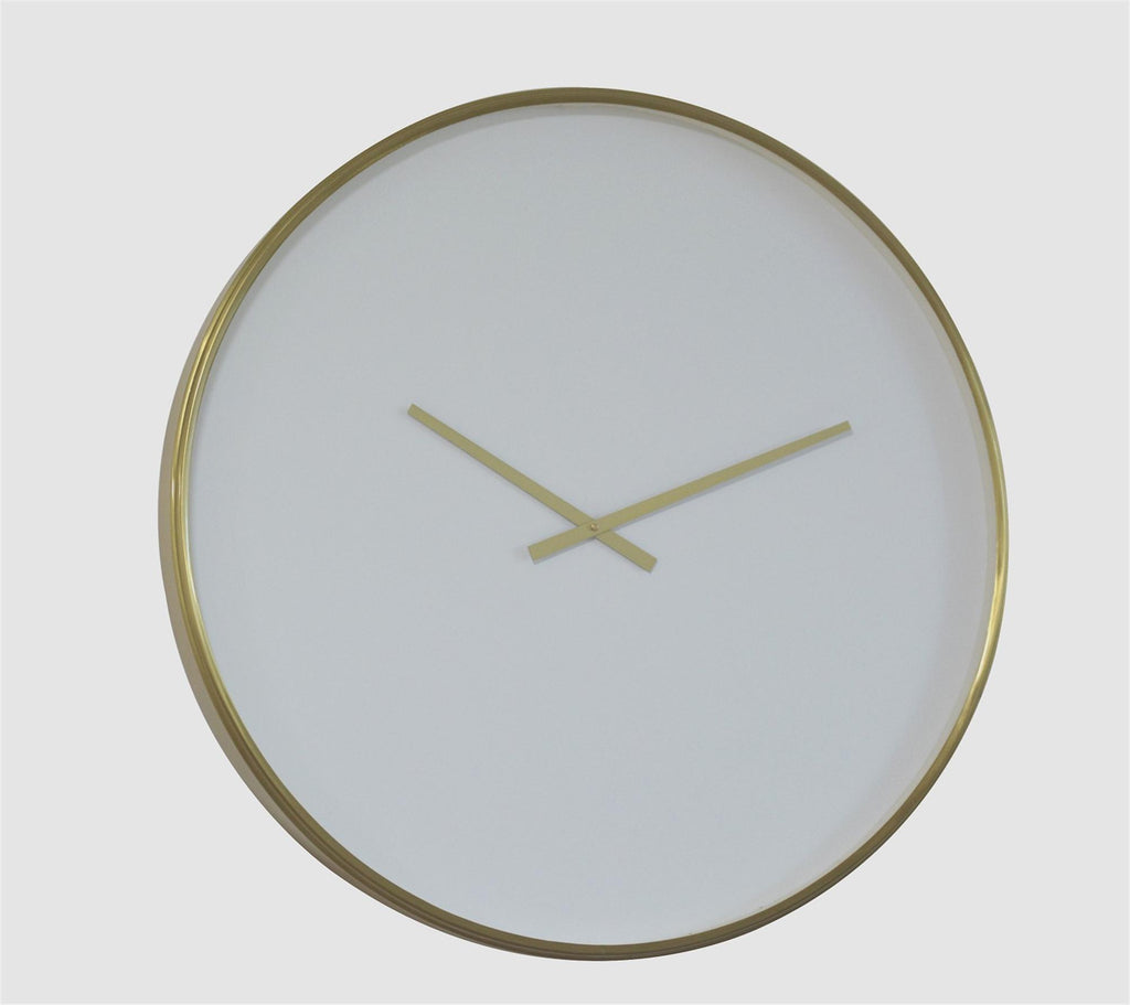 White & Gold Wall Clock