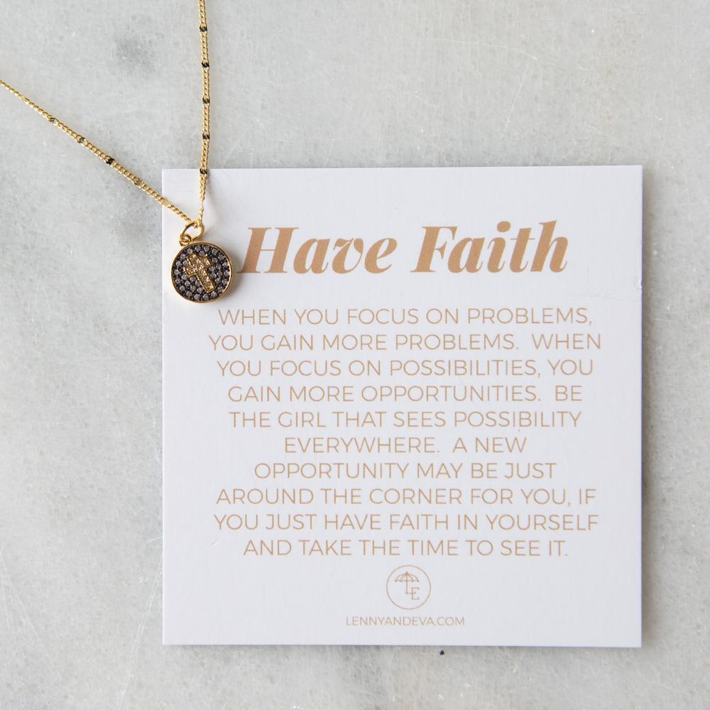 Have Faith Necklace, Cross