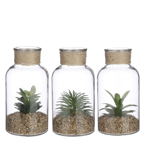 Faux Succulent Bottle