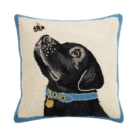Black Lab Bee Pillow