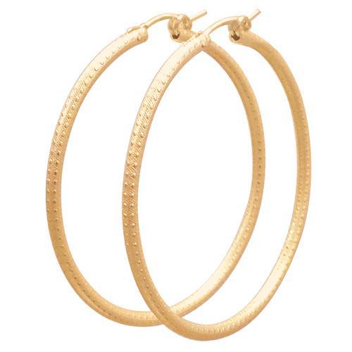 Simply Elegant Textured Gold Hoops