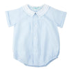 Blue Button Front Creeper