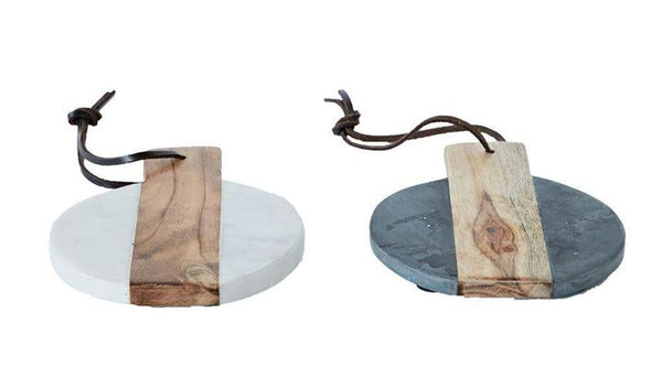 Marble & Mango Wood Mini Trays