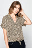 Leopard Button Top