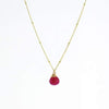 Gold Trinket Stone Necklace