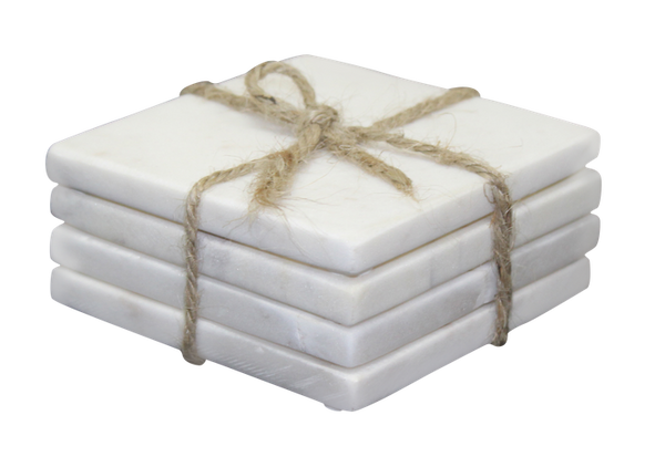 Natural Marble Coaster Set