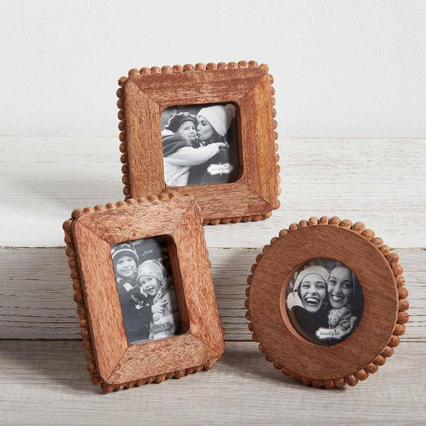 Wood Bead Photo Frame