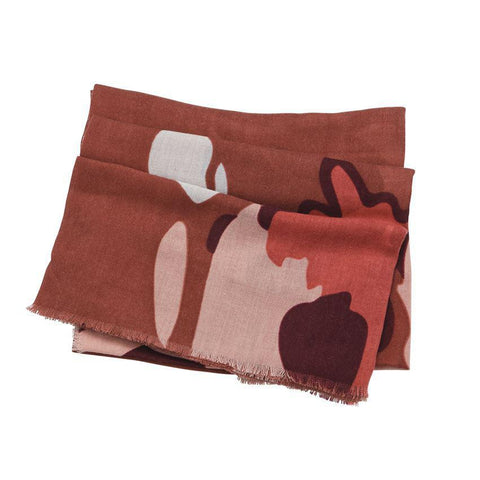 Rust Floral Scarf