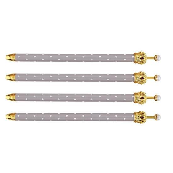 White Dots Crown Pen