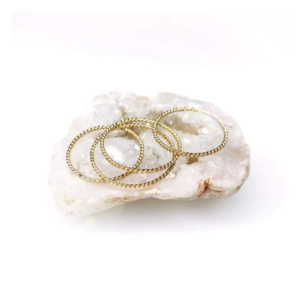 Silver Rope Stacker Ring