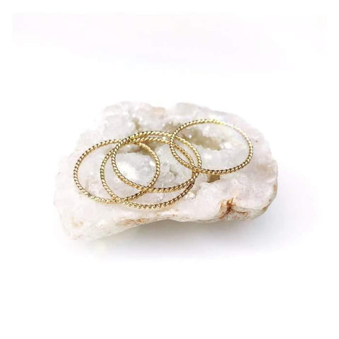 Silver Rope Stacker Ring