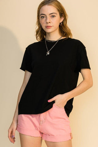 Basic Crew Black Top
