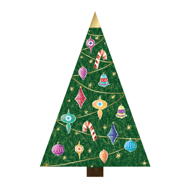 Decorated Tree Greeting Card