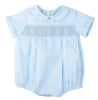 Blue Smocked Emboidered Diamond Creeper