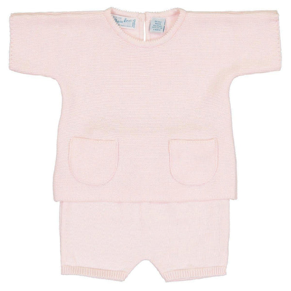 Pink Knit Short Set