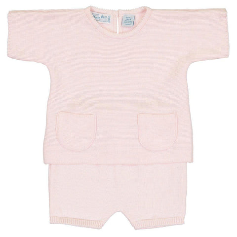 Pink Knit Short Set