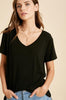 Slit Black Tee