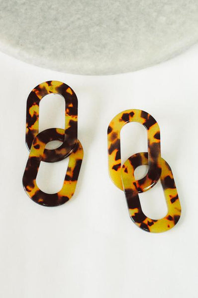 Lena Links Tortoise Dangle Earring