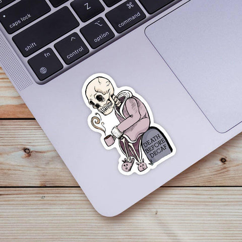 Death Before Decaf Sticker