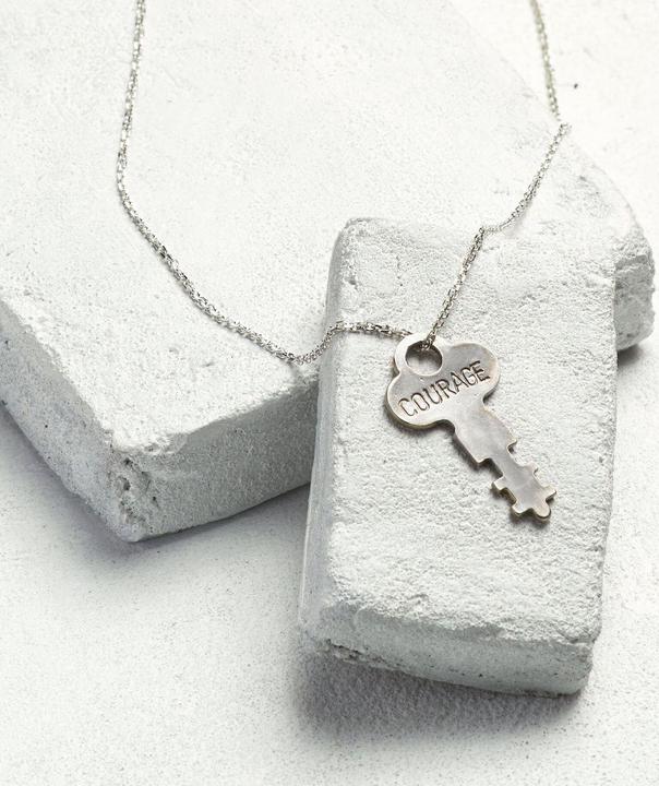The Dainty XL Courage Key Necklace