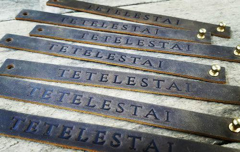 Leather Tetelestai Bracelet