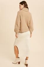 Chevron Turtleneck Sweater