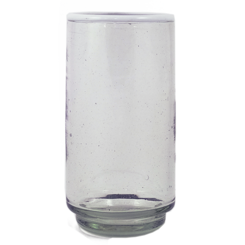 White Rim Drinking Glass