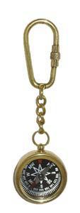 Brass Compass Keychain
