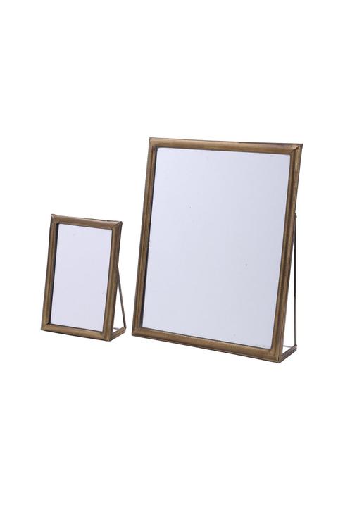 Antique Brass Framed Mirror