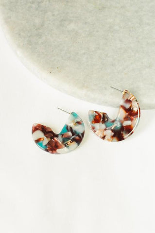 Candy Wide Ruby Hoop Earring