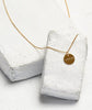 Gold Disc Pendant Necklace