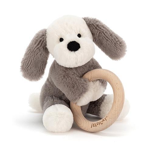 Smudge Puppy Wooden Ring Toy