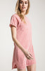 The Washed Cotton T-Shirt Dress in Mineral Red