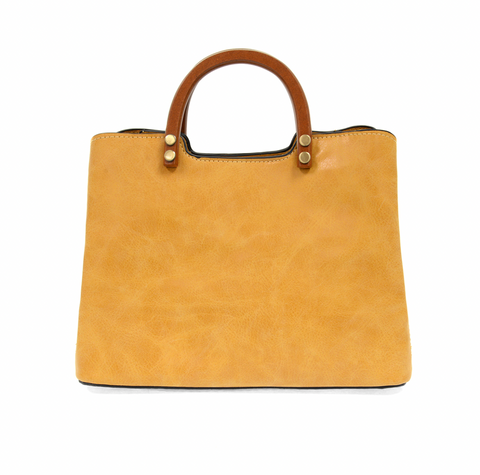 Angie Wood Handle Handbag