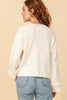 Cream Varsity Sweater