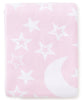 Pink Moon & Star Knit Novelty Blanket