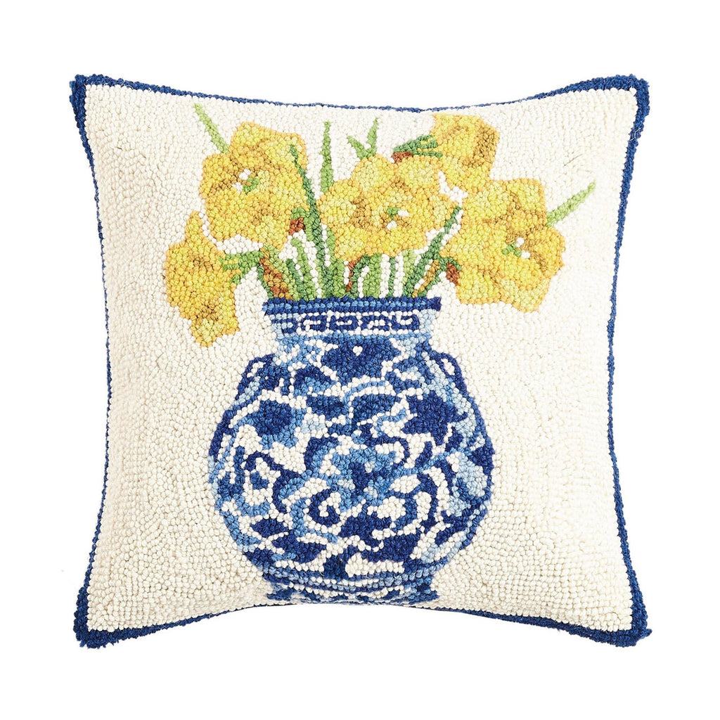 Chinoiserie Daffodil Pillow